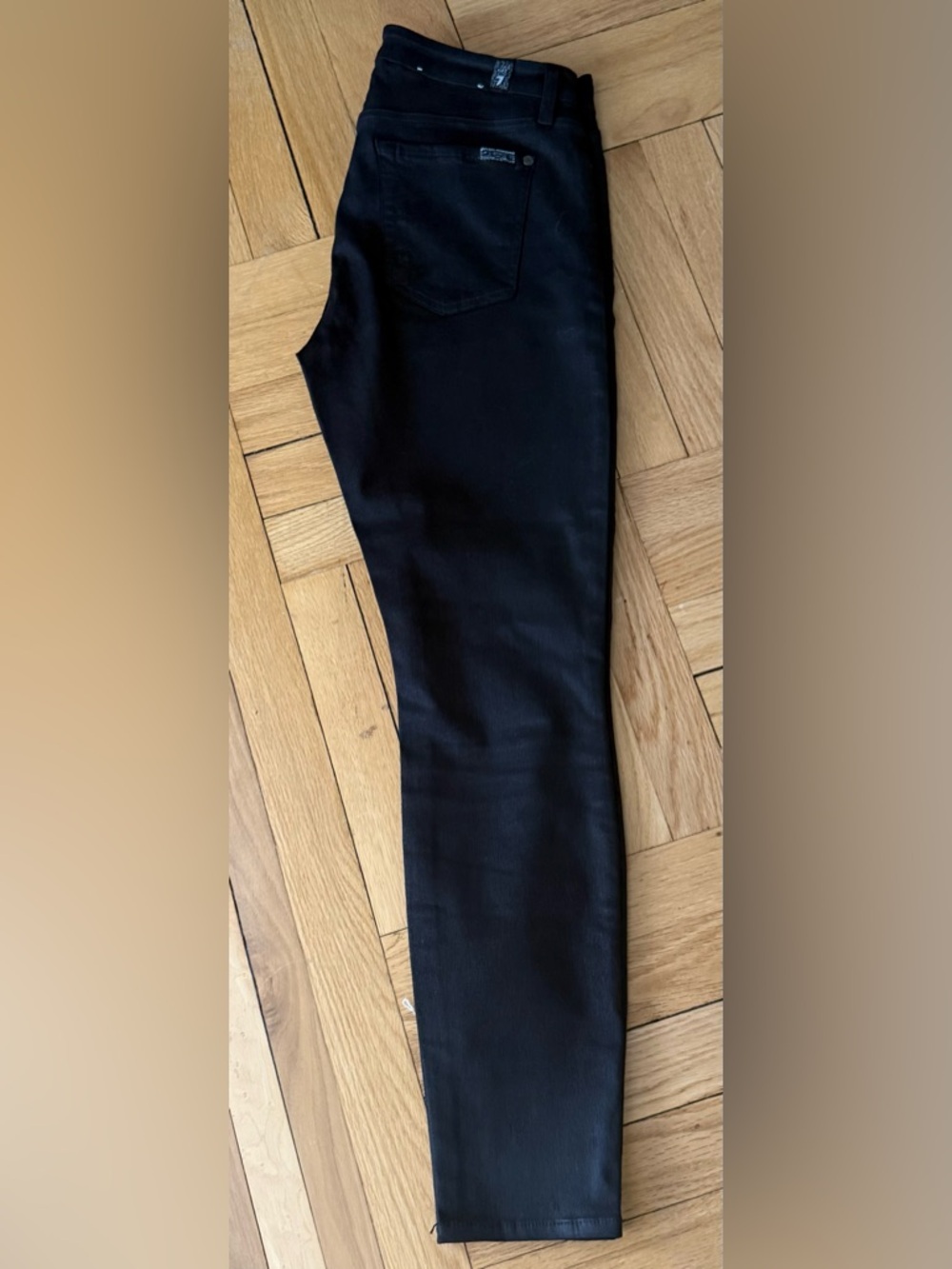 7 For All Mankind -  Black Coated Jeans - Size 28
